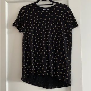 Zara gold polka dot oversized T-shirt
